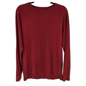 Alesbury Mens medium red long sleeve pullover lightweight sweatshirt cotton